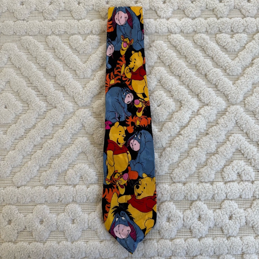 Disney Winnie the Pooh 100% Silk Hand Made VNTG Neck Tie by Exquisite Apparel